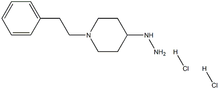(1-Phenethyl-piperidin-4-yl)-hydrazine dihydrochloride Structure
