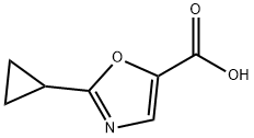 2 - 环丙基恶唑-5 - 羧酸,1263378-39-7,结构式