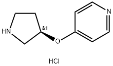 (R)-4-(吡咯烷-3-基氧基)吡啶盐酸盐, 1264033-82-0, 结构式