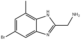 (5-bromo-7-methyl-1H-1,3-benzodiazol-2-yl)methanamine Structure