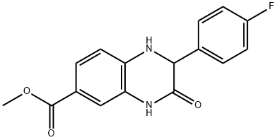2-(4-氟苯基)-3-氧代-1,2,3,4-四氢喹喔啉-6-羧酸甲酯 结构式