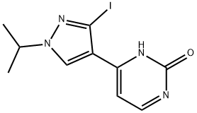 4-(3-iodo-1-isopropyl-1H-pyrazol-4-yl) pyrimidin-2-ol Struktur