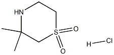 3,3-dimethylthiomorpholine-1,1-dioxide hydrochloride Struktur