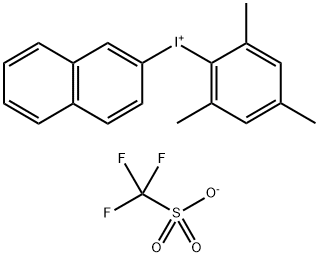 Mesityl(naphthalen-2-yl)iodonium trifluoromethanesulfonate Structure