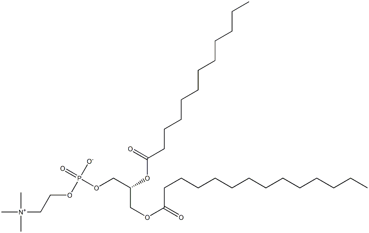 1-myristoyl-2-lauroyl -sn-glycero-3-phosphocholine Struktur