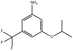 3-イソプロポキシ-5-(トリフルオロメチル)ベンゼンアミン 化学構造式