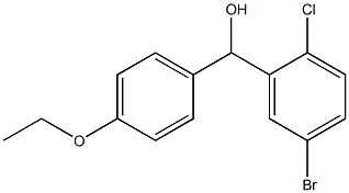 (5-bromo-2-chlorophenyl)(4-ethyloxyphenyl)methanol 结构式