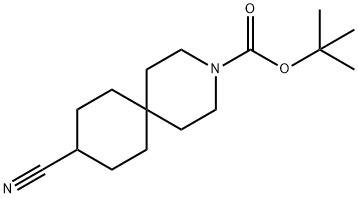 tert-butyl 9-cyano-3-azaspiro[5.5]undecane-3-carboxylate Structure