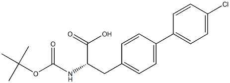 (S)-2-((叔丁氧基羰基)氨基)-3-(4'-氯-[1,1'-联苯]-4-基)丙酸 结构式