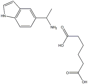 1-(1H-吲哚-5-基)-乙胺己二酸 结构式