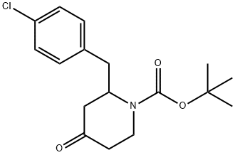tert-butyl 2-(4-chlorophenyl)-4-oxopiperidine-1-carboxylate Struktur