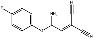2-(1-氨基-2-(4-氟苯氧基)亚乙基)丙二腈 结构式