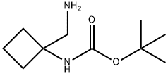 (1-Aminomethyl-cyclobutyl)-carbamic acid tert-butyl ester Structure
