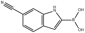 6-CYANO-1H-INDOLE-2-BORONIC ACID Struktur