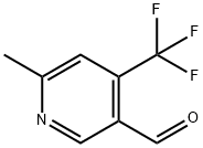 6-甲基-4-三氟甲基吡啶-3-甲醛 结构式