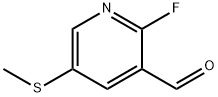 2-fluoro-5-(methylthio)nicotinaldehyde Struktur