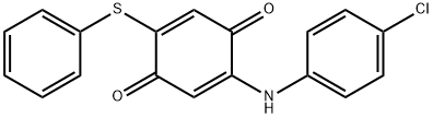 2-[(4-chlorophenyl)amino]-5-(phenylsulfanyl)cyclohexa-2,5-diene-1,4-dione Structure
