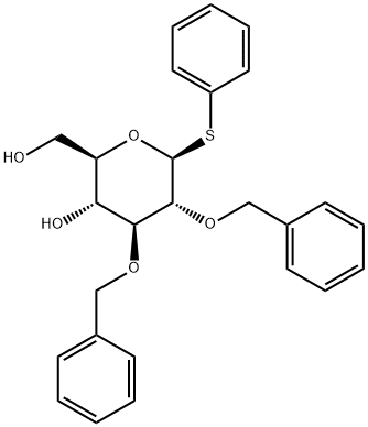 Phenyl 2,3-bis-O-(phenylmethyl)-1-thio-beta-D-glucopyranoside Struktur