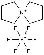 5-アゾニアスピロ[4.4]ノナンヘキサフルオロホスファート 化学構造式