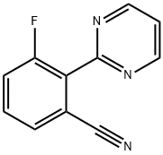 3-fluoro-2-(pyrimidin-2-yl)benzonitrile Struktur