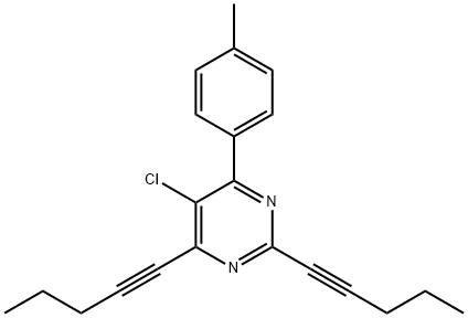 5-Chloro-2,4-di(pent-1-yn-1-yl)-6-(p-tolyl)pyrimidine,1296787-93-3,结构式