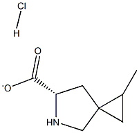 Methyl(6S)-5-azaspiro[2.4]heptane-6-carboxylatehydrochloride Struktur