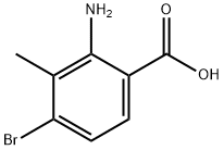2-氨基-4-溴-3-甲基苯甲酸,129833-29-0,结构式