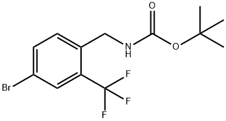 (4-溴-2-(三氟甲基)苄基)氨基甲酸叔丁酯, 1299483-40-1, 结构式