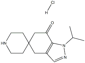 1-ISOPROPYL-1,4-DIHYDROSPIRO[INDAZOLE-5,4-PIPERIDIN]-7(6H)-ONE HYDROCHLORIDE,1301215-20-2,结构式