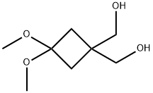 (3,3-dimethoxycyclobutane-1,1-diyl)dimethanol Struktur
