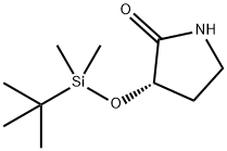 (S)-3-((TERT-ブチルジメチルシリル)オキシ)ピロリジン-2-オン 化学構造式