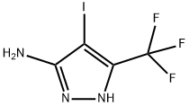 4-iodo-5-(trifluoromethyl)-1H-pyrazol-3-amine Struktur