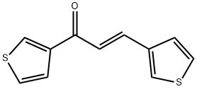 (E)-1,3-di(thiophen-3-yl)prop-2-en-1-one 化学構造式