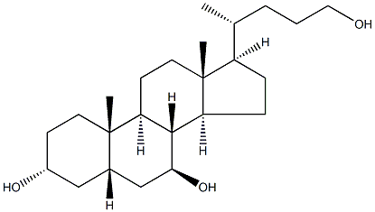 Cholic Acid Impurity (5-beta-Cholane-3-alpha-7-beta-24-Triol) Structure