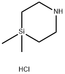 4,4-二甲基-[1,4]硅杂哌啶盐酸盐, 130596-62-2, 结构式