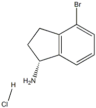 (R)-4-Bromo-2,3-dihydro-1H-inden-1-amine hydrochloride Struktur