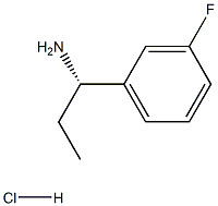 (S)-1-(3-氟苯基)丙-1-胺盐酸盐 结构式