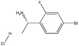 (S)-1-(4-Bromo-2-fluorophenyl)ethanamine hydrochloride 化学構造式