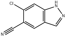 6-CHLORO-1H-INDAZOLE-5-CARBONITRILE, 1312008-67-5, 结构式