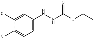 3-(3,4-二氯苯基)肼基甲酸乙酯, 13124-15-7, 结构式