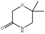 6,6-dimethylmorpholin-3-one Struktur