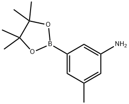 3-甲基-5-(4,4,5,5-四甲基-1,3,2-二氧杂硼烷-2-基)苯胺, 1312535-18-4, 结构式
