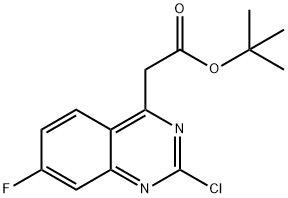 2-氯-7-氟喹唑啉-4-乙酸叔丁酯, 1312785-22-0, 结构式