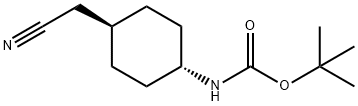 Carbamic acid, N-[trans-4-(cyanomethyl)cyclohexyl]-, 1,1-dimethylethyl ester Struktur
