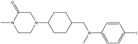 4-(反式-4-(((4-碘苯基)(甲基)氨基)甲基)环己基)-1-甲基哌嗪-2-酮, 1313365-97-7, 结构式