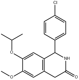 1-(4-chloro-phenyl)-7-isopropoxy-6-methoxy--1,4-dihydro-2H-isoquinolin-3-one Structure