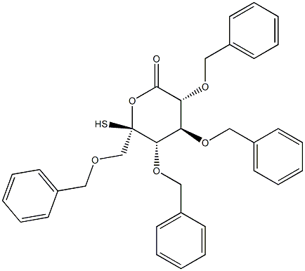 2,3,4,6-四-O-苄基-5-硫代-D-葡萄糖酸-1,5-内酯,131757-92-1,结构式