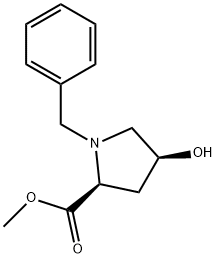 (2S,4S)-1-苯甲基-4-羟基四氢吡咯-2-甲酸甲酯 结构式