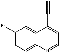 6-溴-4-乙炔基喹啉, 1319205-85-0, 结构式