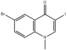 6-Bromo-3-iodo-1-methyl-1H-quinolin-4-one Struktur